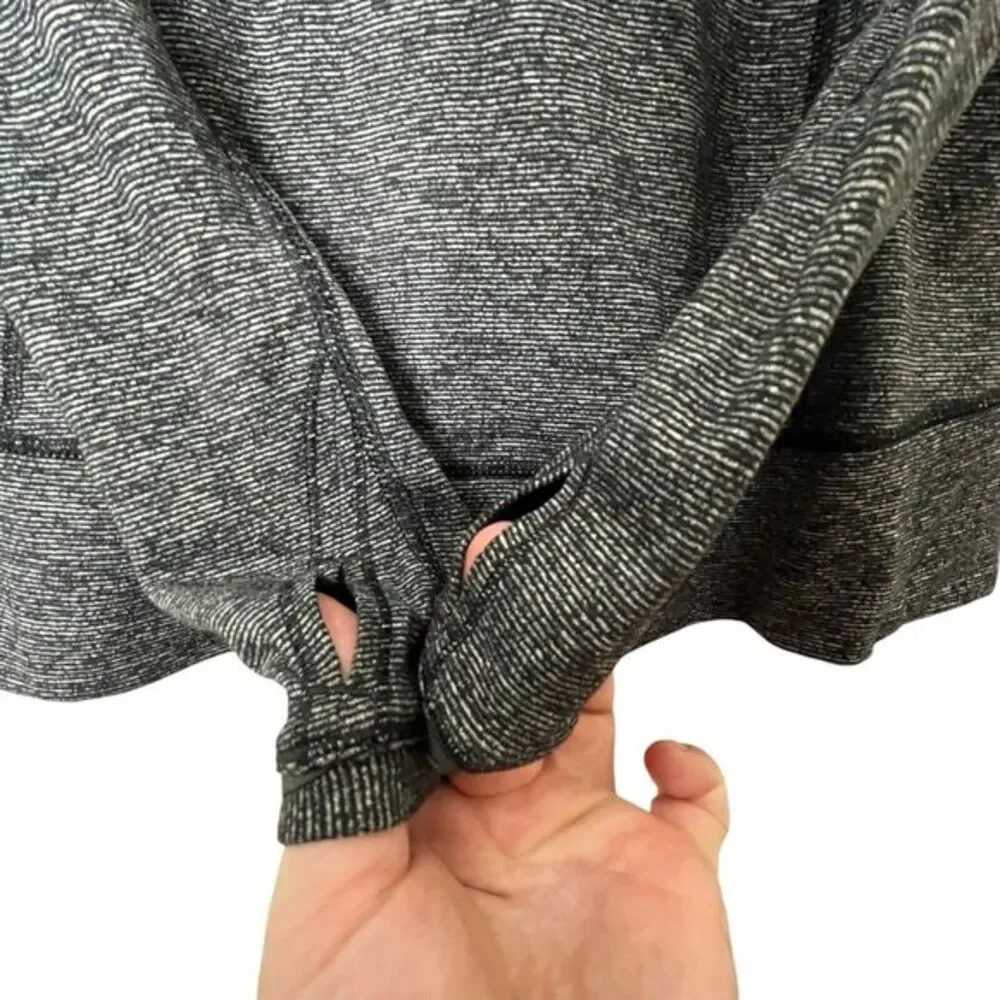 Lululemon Race Your Pace Long Sleeve Shirt In Wee‎ Stripe Heathered Black Size 4